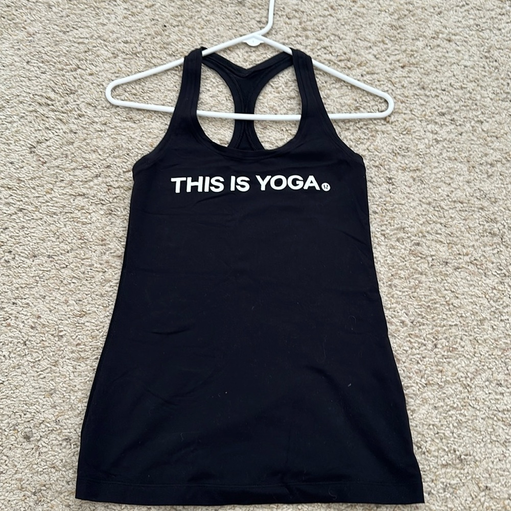 Lululemon black tank - this is yoga